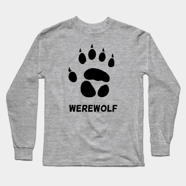 werewolf pawprint Long Sleeve T-Shirt by raychromatic